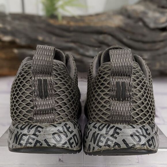 NOBULL WZEXOR All You Need Is Love Dark Grey Mesh Runners Sneakers - Picture 6 of 11